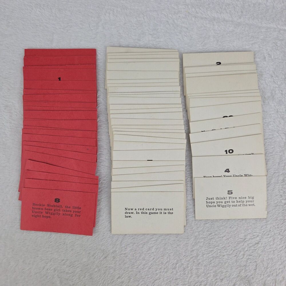 Vintage Uncle‎ Wiggily Game Replacement Question Cards Lot 1967